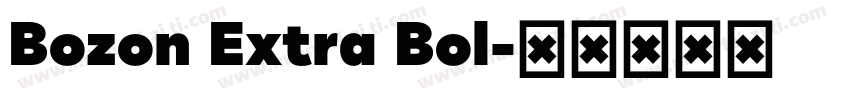 Bozon Extra Bol字体转换